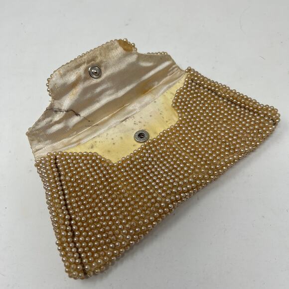 Vintage La Regale for Japan Beaded Evening Bag Clutch Pearlescent - Picture 2 of 5